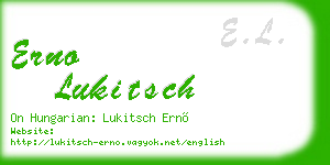 erno lukitsch business card